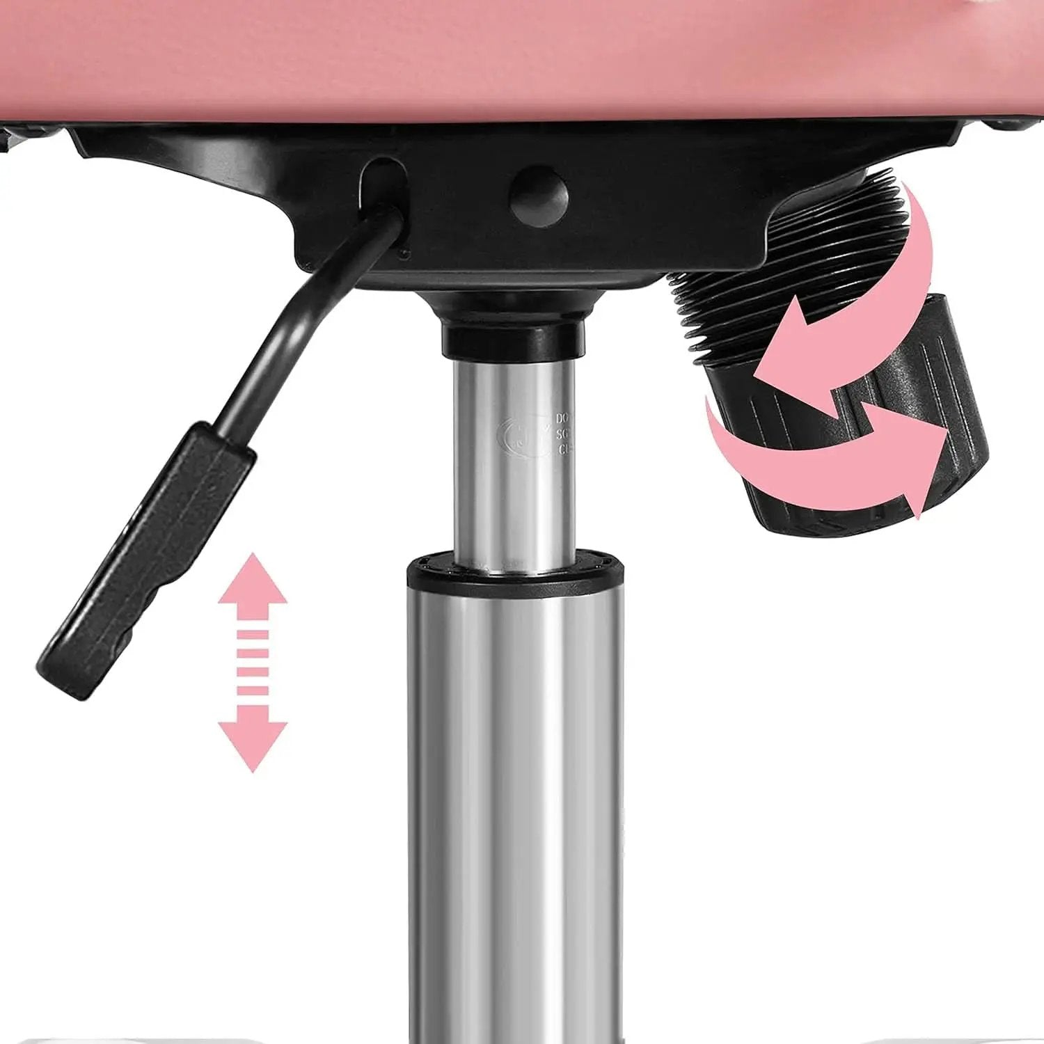 Pink Mid Back Office Chair With Arms 360 Degree Swivel from PriceLows™