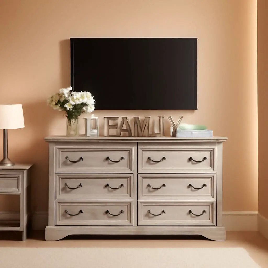 Farmhouse 54 Inch Rustic Dresser With Wood Texture from PriceLows™