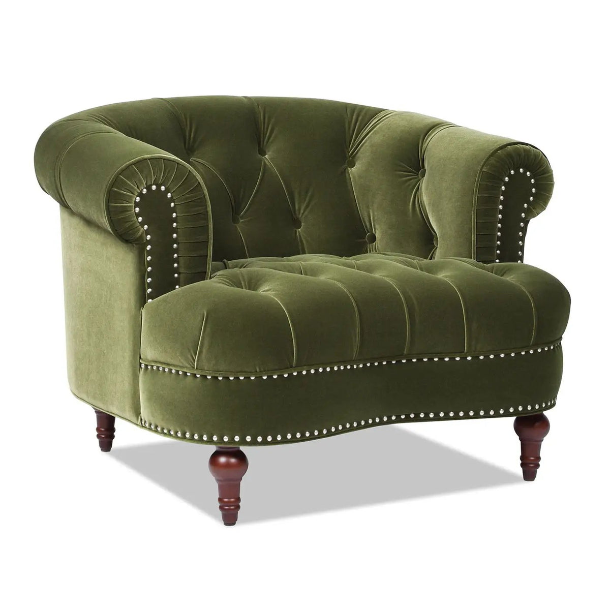 La Rosa Accent Chair | Victorian Tufted Style | Woven Fabric Upholstery | Durable Construction