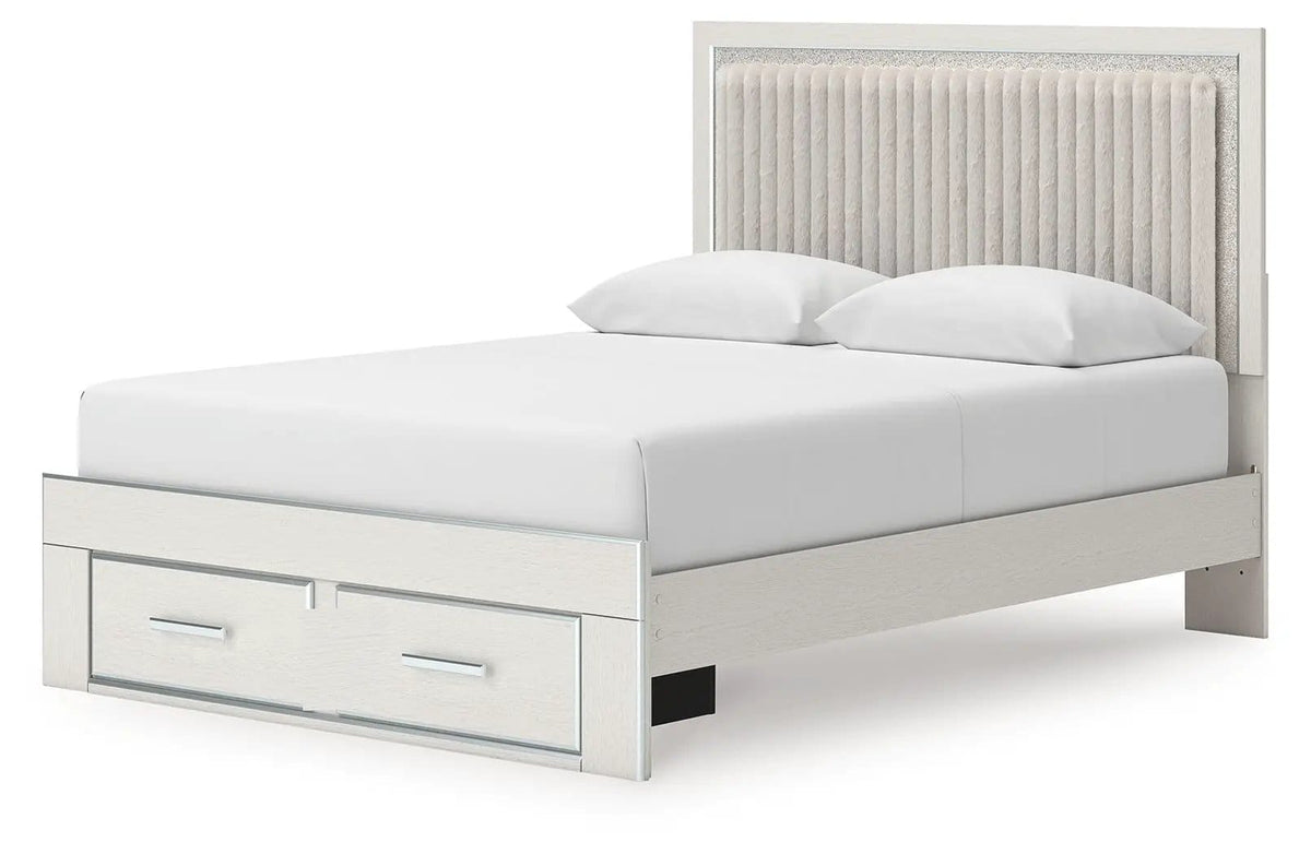 Zuraleus Upholstered Panel Platform Storage Bed | 4 Pieces | Bedroom Furniture | Bedroom