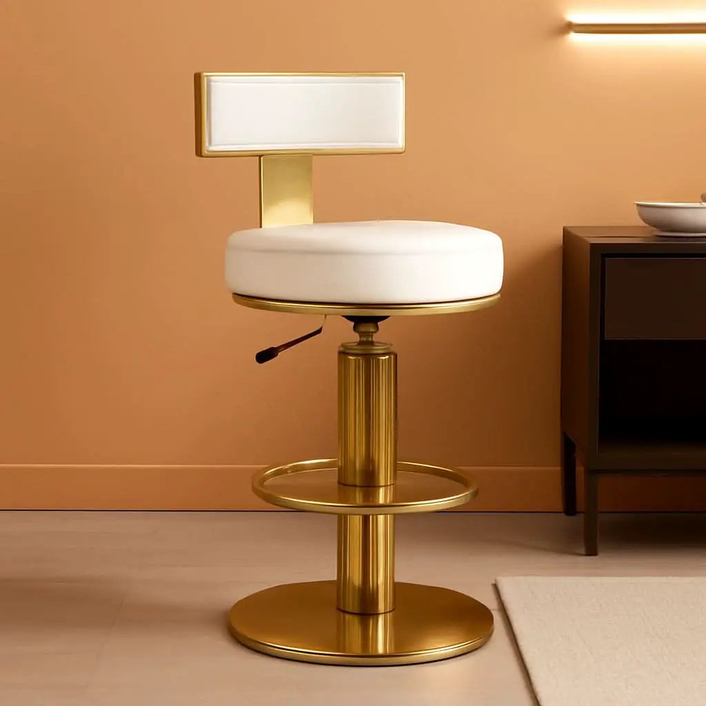 White Counter Height Bar Stools With Adjustable Height from PriceLows™
