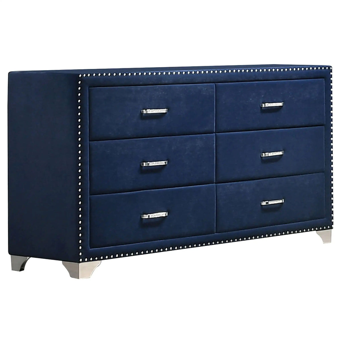 Melody 4-piece Eastern King Bedroom Set Pacific | 4-Piece Set | Velvet | Blue