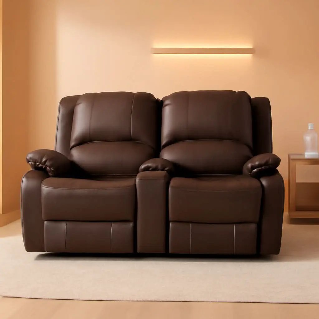 67 Inch Powered RV Wall Hugger Recliner Sofa Mahogany from PriceLows™