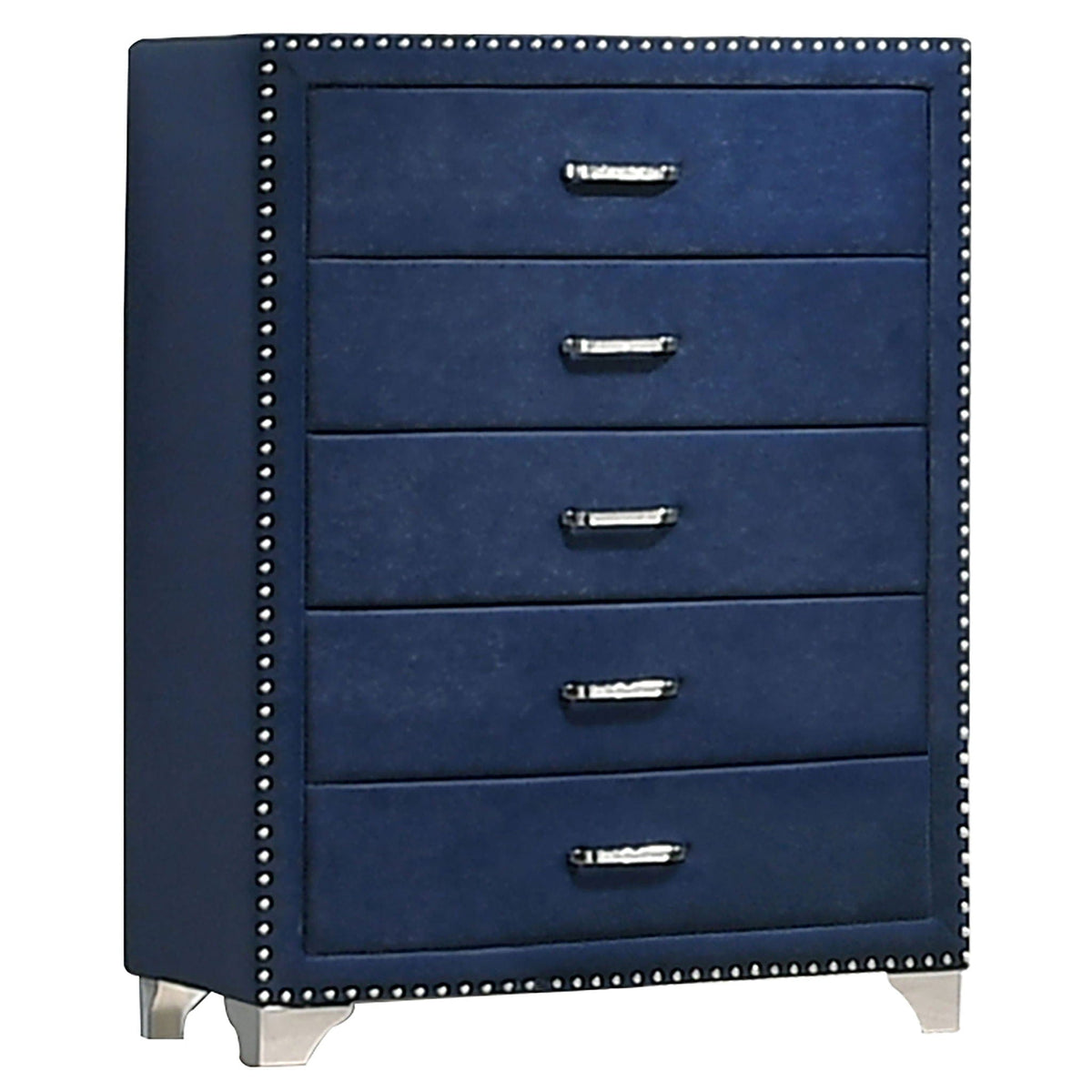 Melody 4-piece Eastern King Bedroom Set Pacific | 4-Piece Set | Velvet | Blue