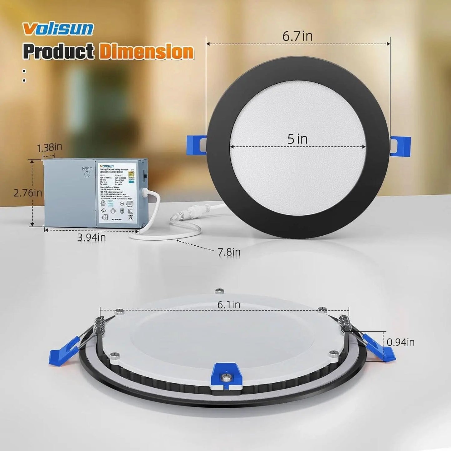 24 Pack 5CCT LED Recessed Downlights Canless Wafer Dimmable ETL Certified 2700K To 5000K from PriceLows™