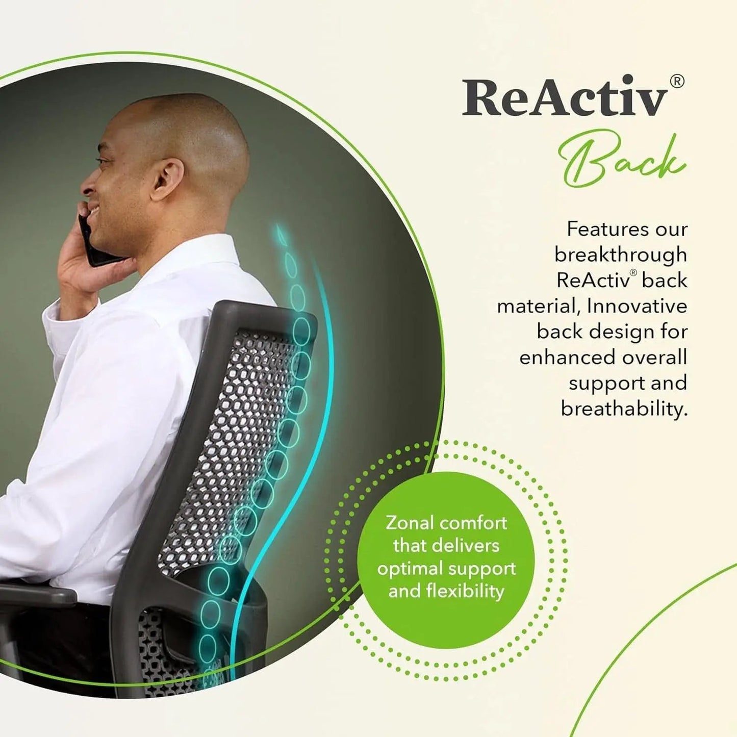 Ignition 2.0 Reactiv Ergonomic Office Chair With Lumbar Support Blue from PriceLows™