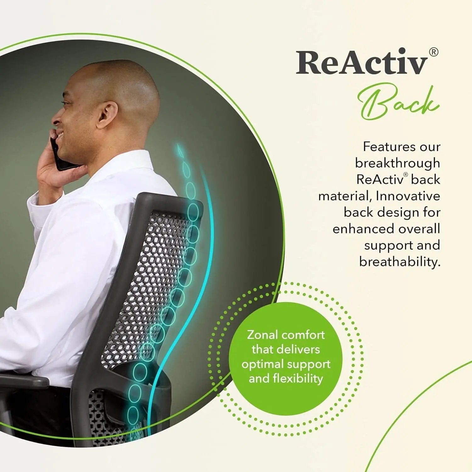 Ignition 2.0 Reactiv Ergonomic Office Chair With Lumbar Support Blue from PriceLows™