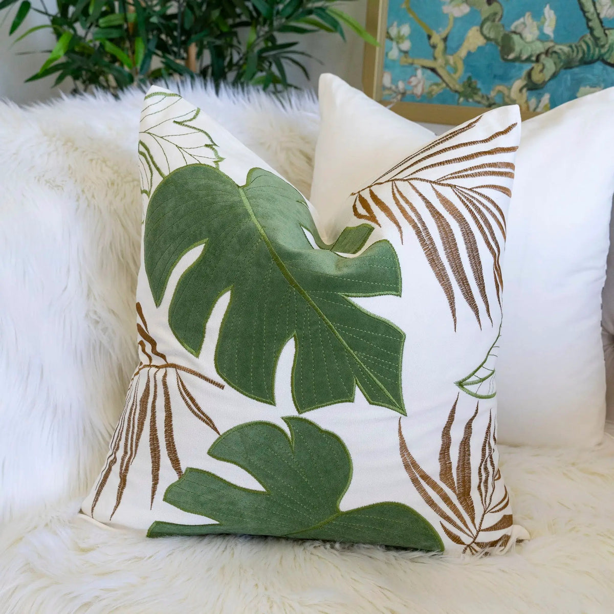 Autumn Leaf Accent Pillow | 20X20 Inches | Hidden Zipper | Optional Insert