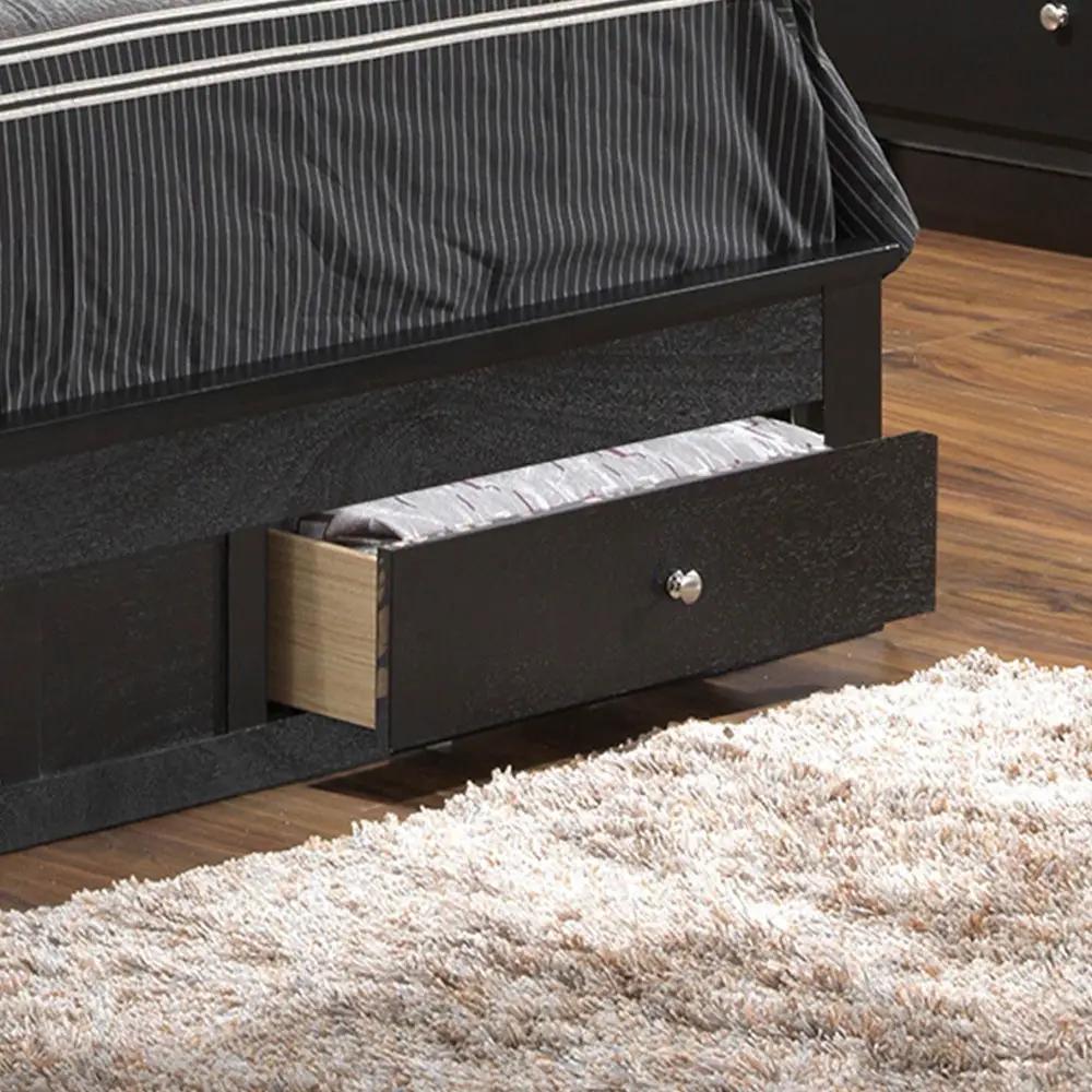 Modern Storage Bed | Ample Bedroom Storage | Wood And Manufactured Wood | 81 Inch Length