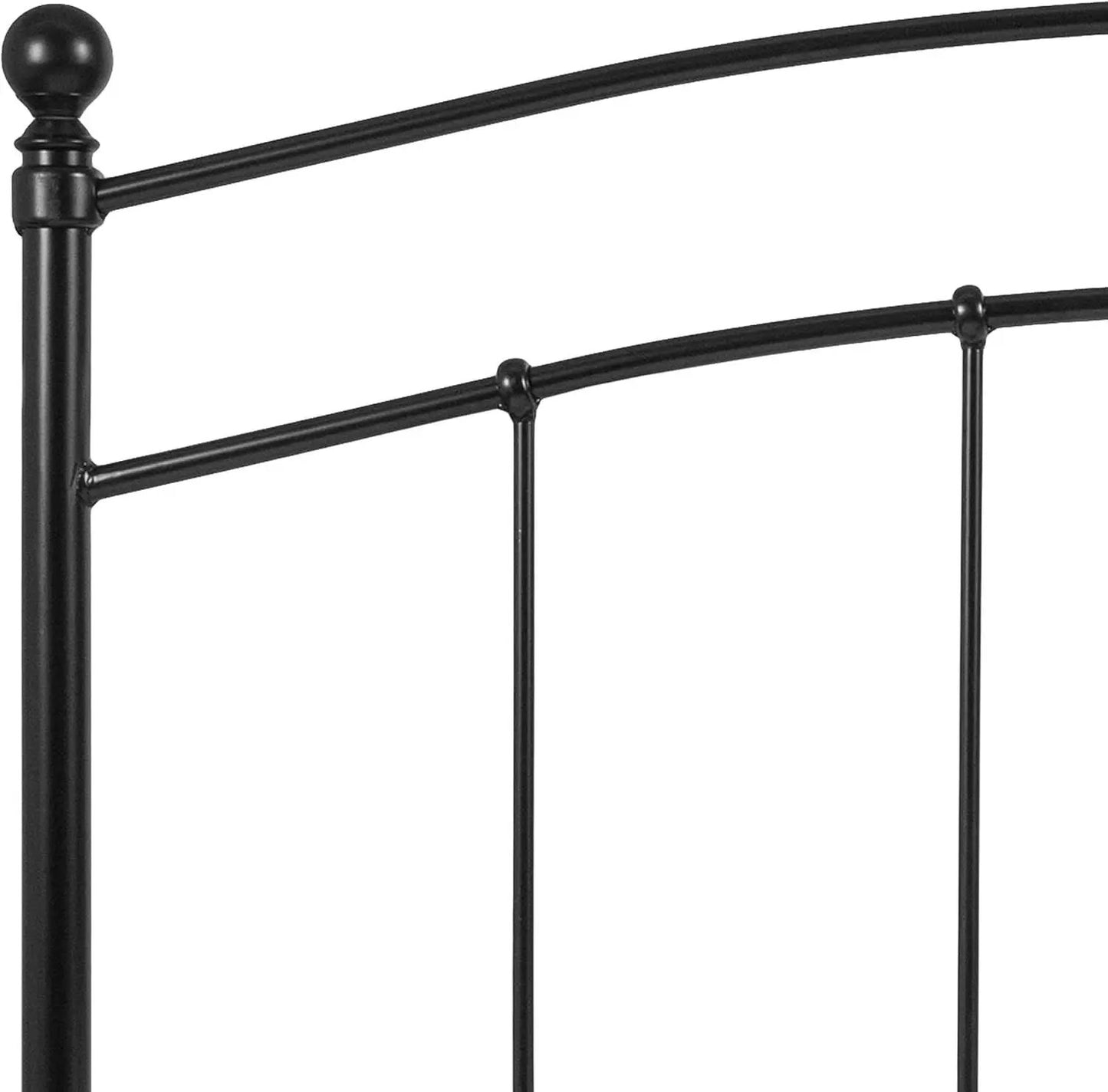 Contemporary Black Metal Queen Size Headboard with Support from PriceLows™