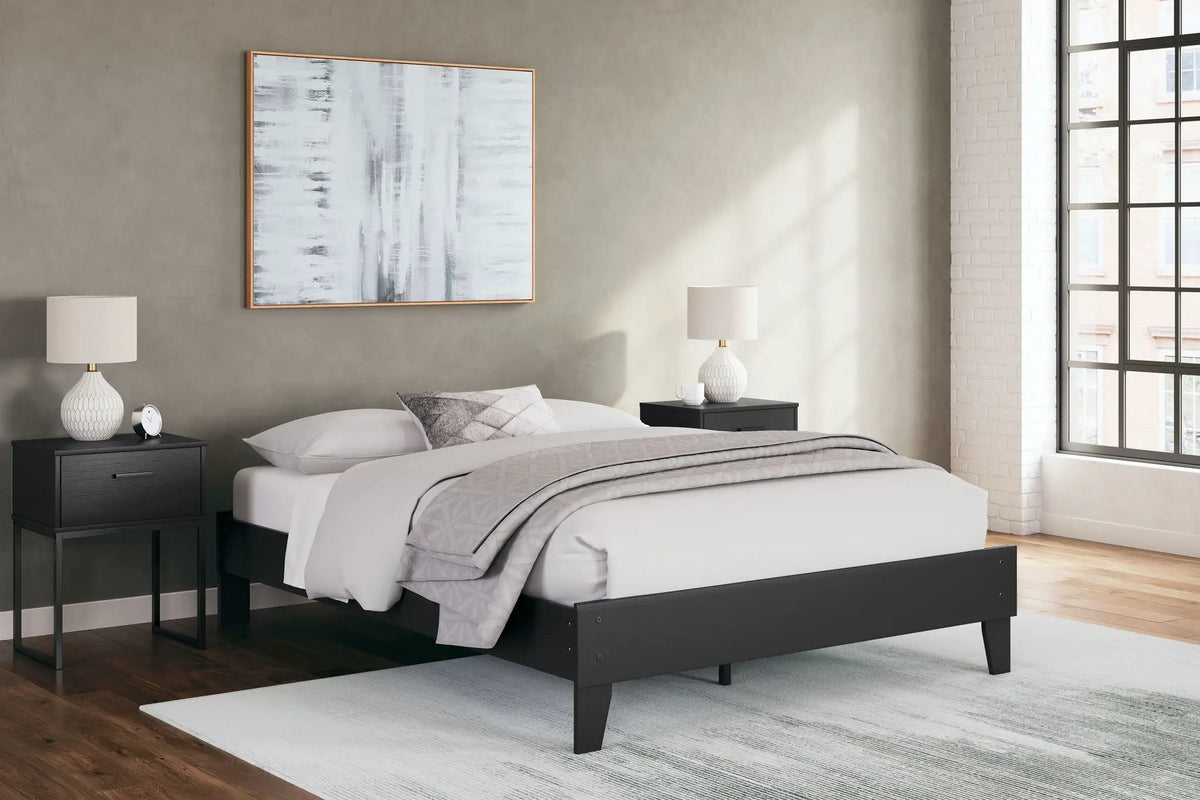 Socalle Platform Bed | Space-Saving Design | Clean-Lined Profile | Contemporary Style