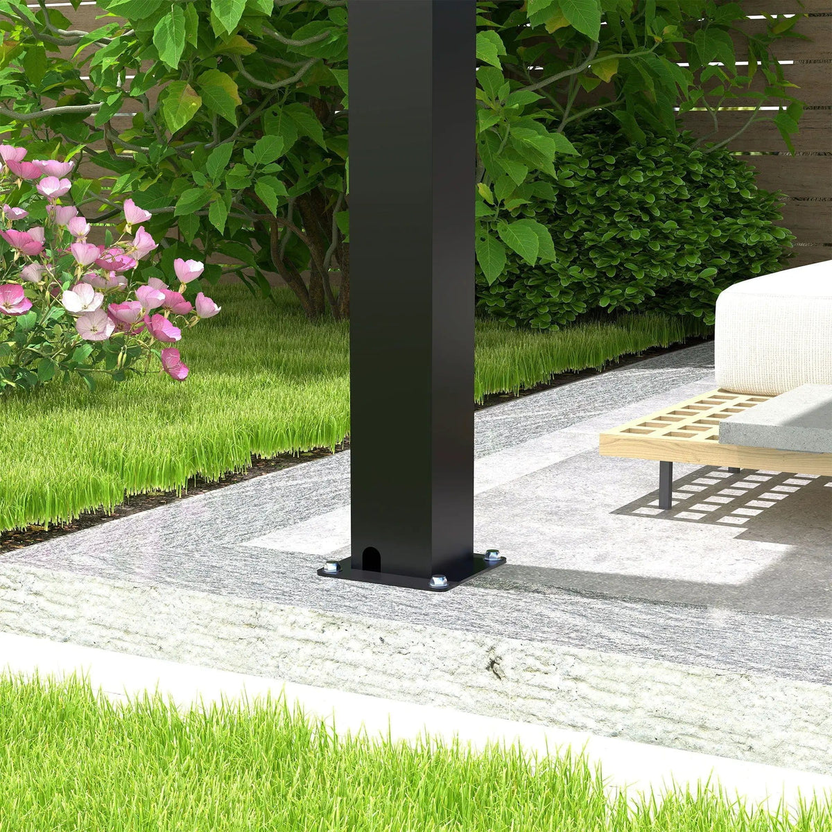 Louver Pergola Aluminium Frame & Louvers Umbrella & Canopy | 2 Pieces | Aluminum | Outdoor Living