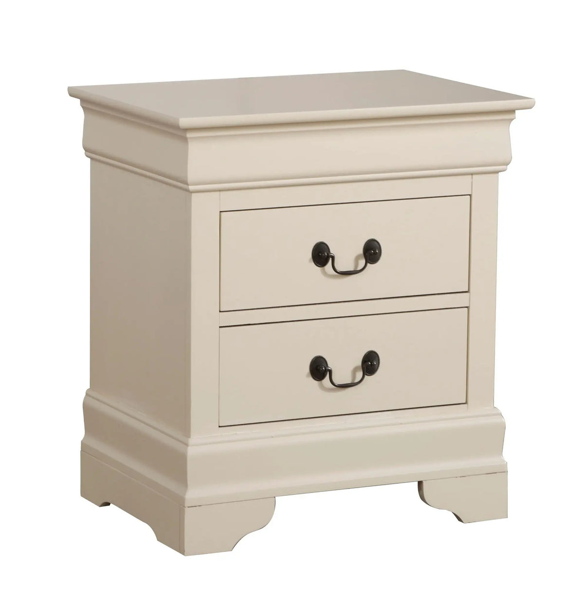 Louis Phillipe Nightstand | Traditional Wood Design | English Dovetailed Drawers | Metal Center Guides