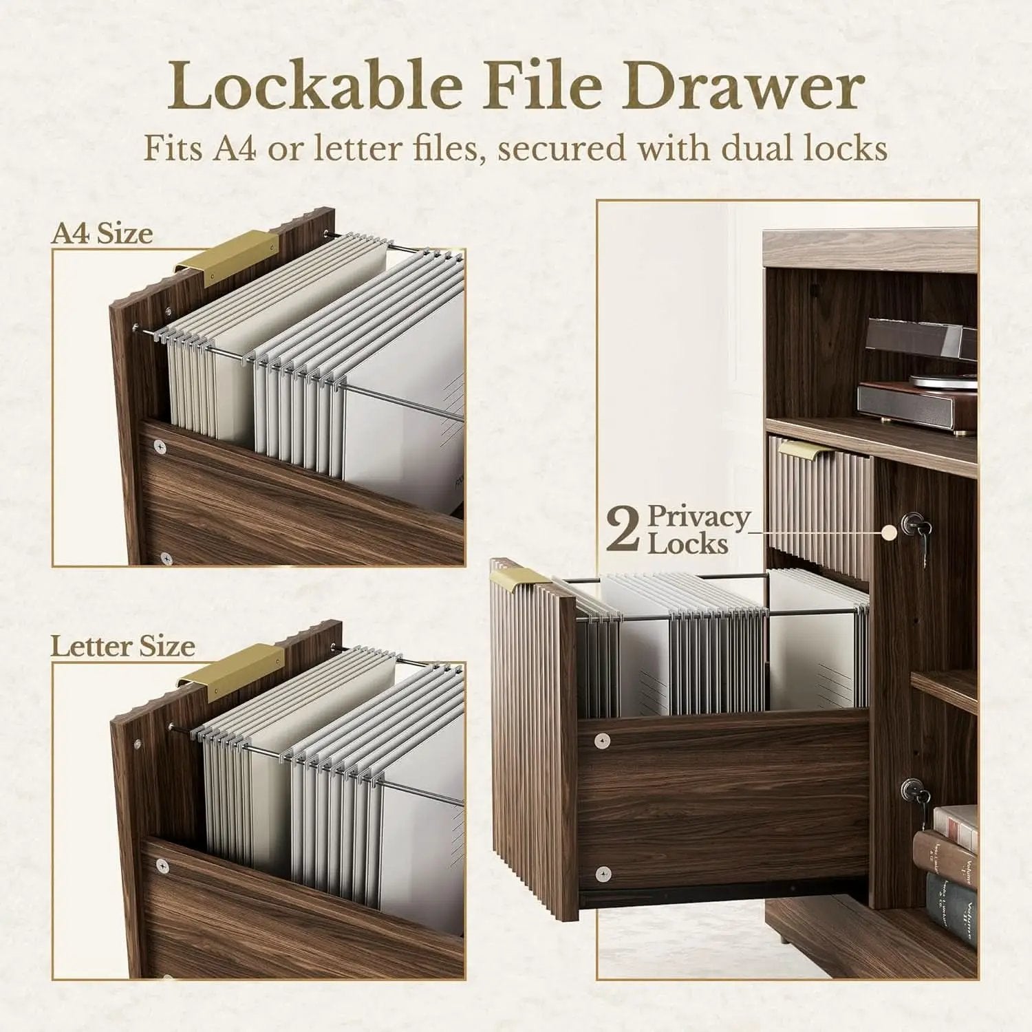 Electric Height Adjustable Desk 48 Inches Bookcase from PriceLows™