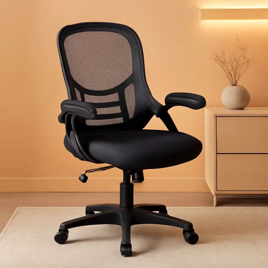 Porter High Back Swivel Office Chair With Adjustable Lumbar Support Black from PriceLows™