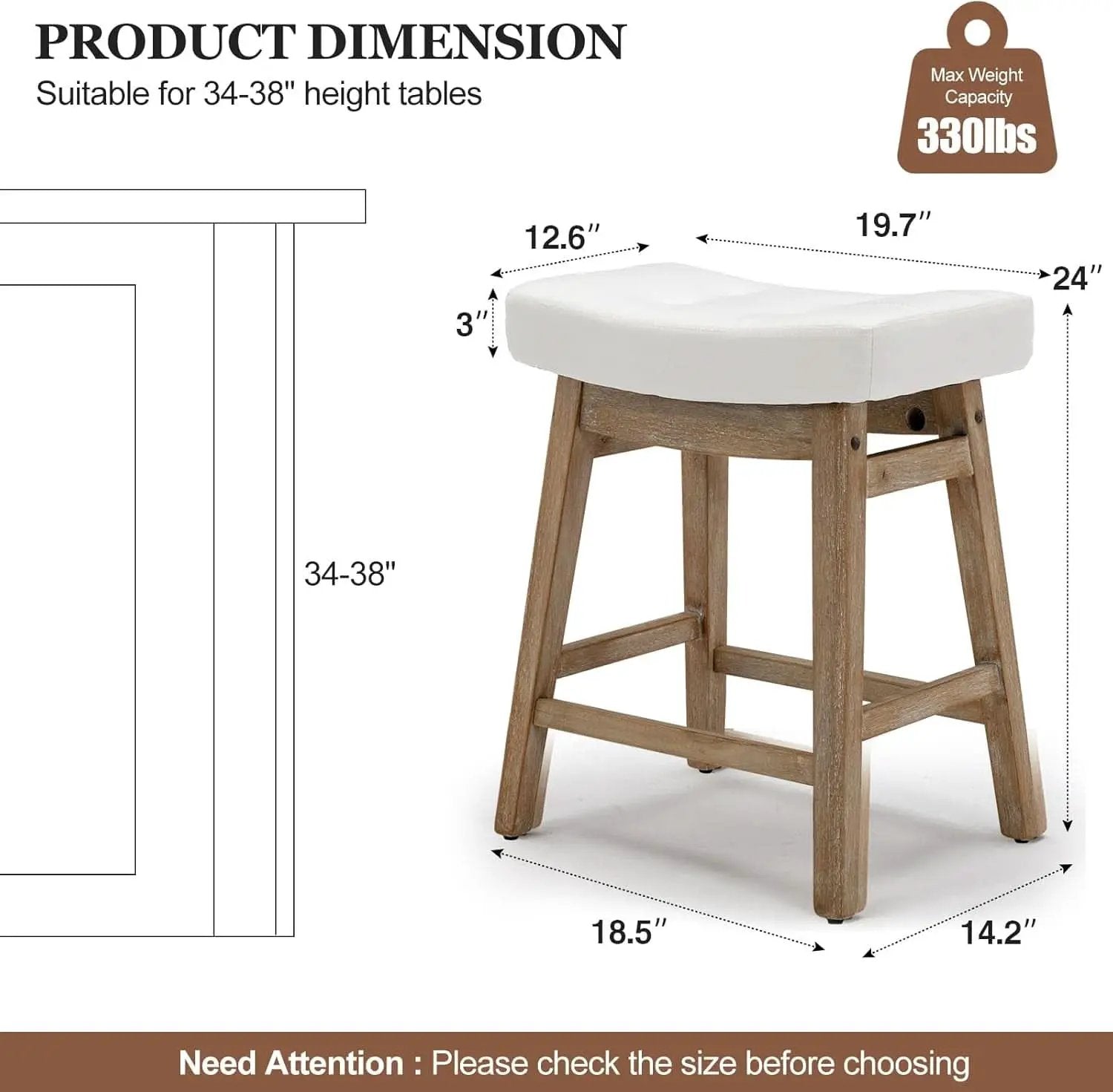 Comfortable Saddle Seat Bar Stools Set of Six from PriceLows™