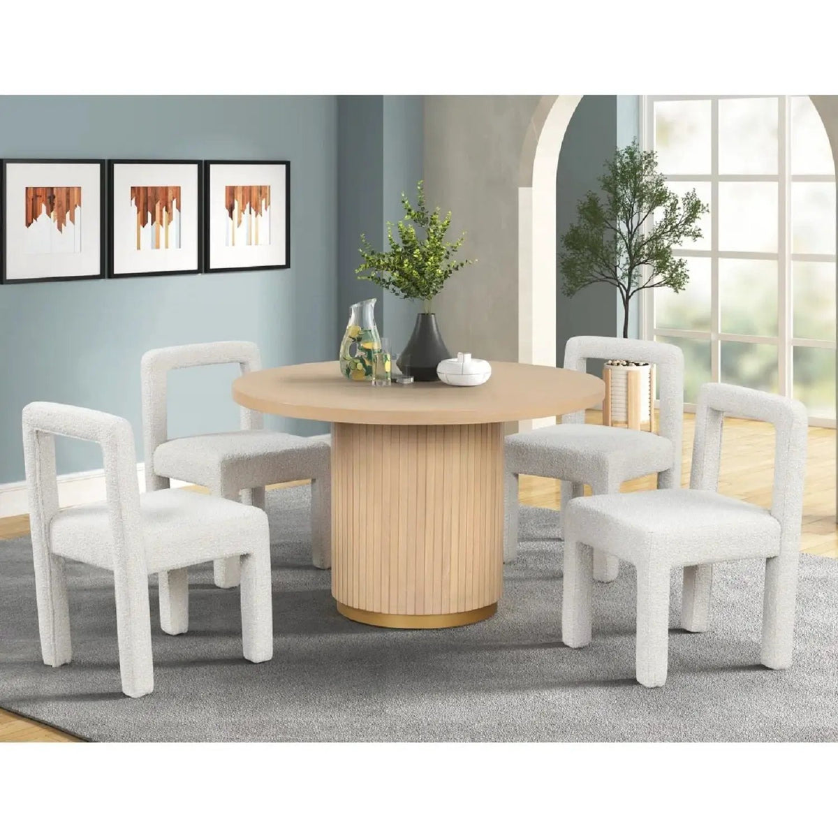 Dining Chairs | Square Open Back | Modern Design | Set of 2
