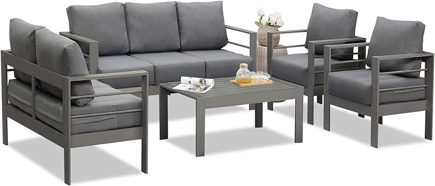 Modern Aluminum Outdoor Patio Furniture Set with Cushions from PriceLows™