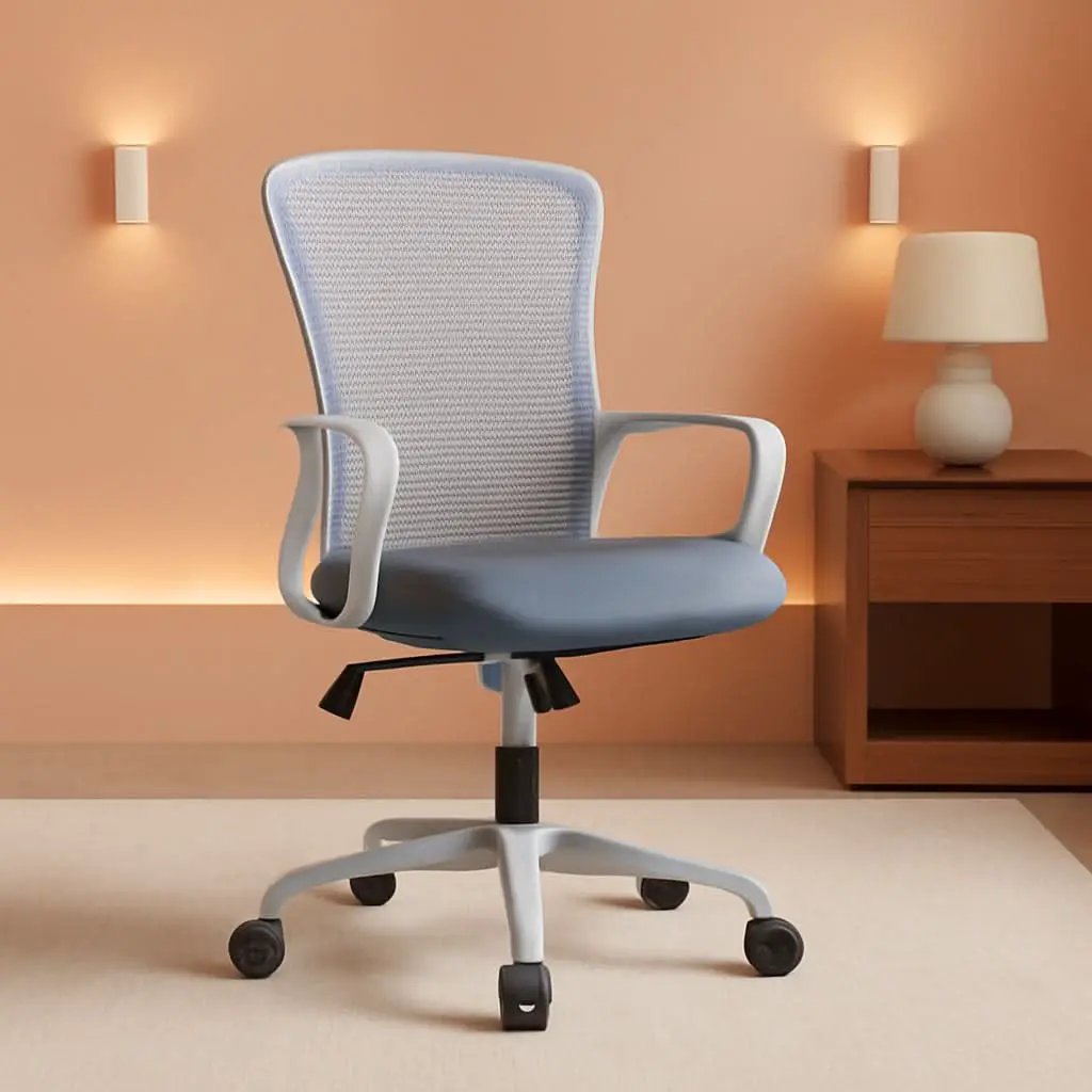 Grey Ergonomic Executive Office Chair With Lumbar Support from PriceLows™