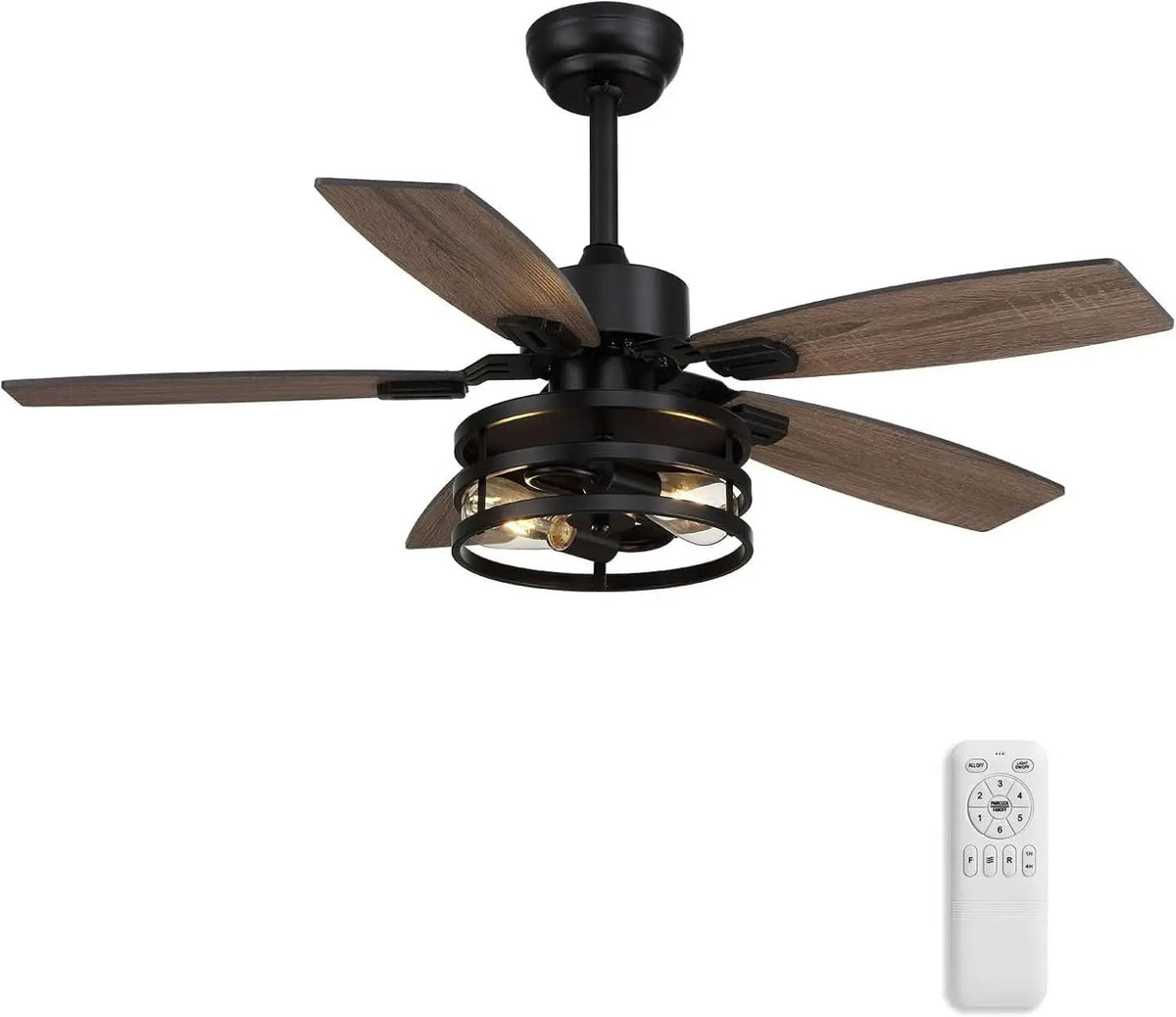 42 Inch Caged Ceiling Fan With Remote Control For Indoor And Outdoor from PriceLows™