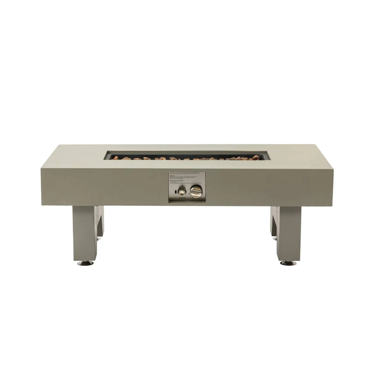 Propane Fire Pit Table | 42 Inch Iron | 50K BTU Output | Glass Stones Included