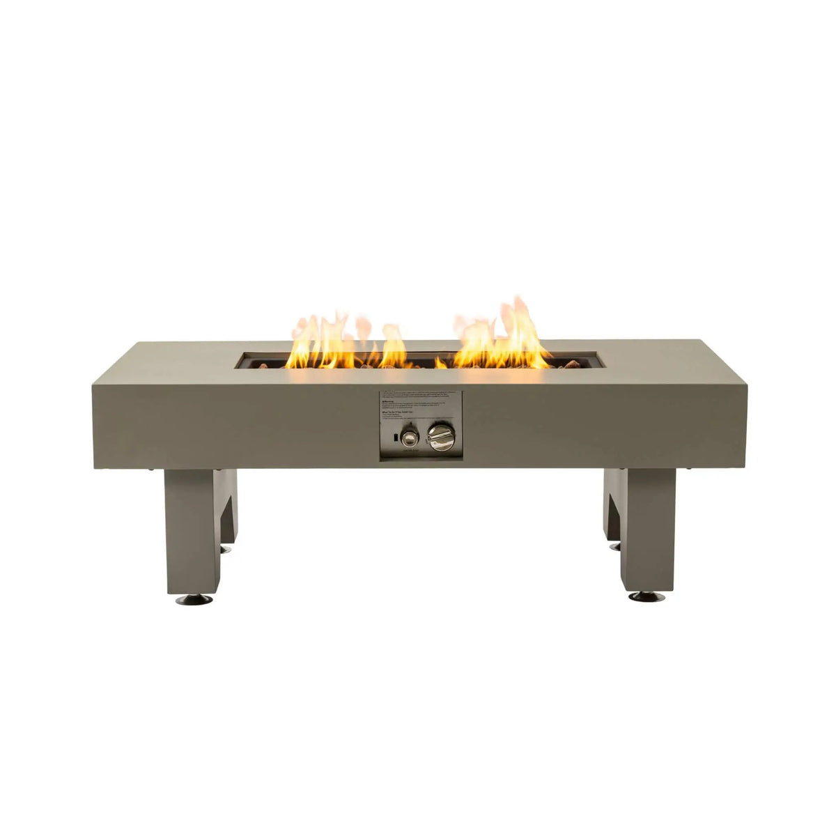 Propane Fire Pit Table | 42 Inch Iron | 50K BTU Output | Glass Stones Included