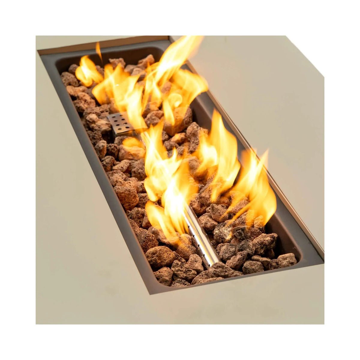 Propane Fire Pit Table | 42 Inch Iron | 50K BTU Output | Glass Stones Included