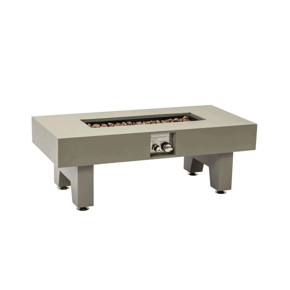 Propane Fire Pit Table | 42 Inch Iron | 50K BTU Output | Glass Stones Included