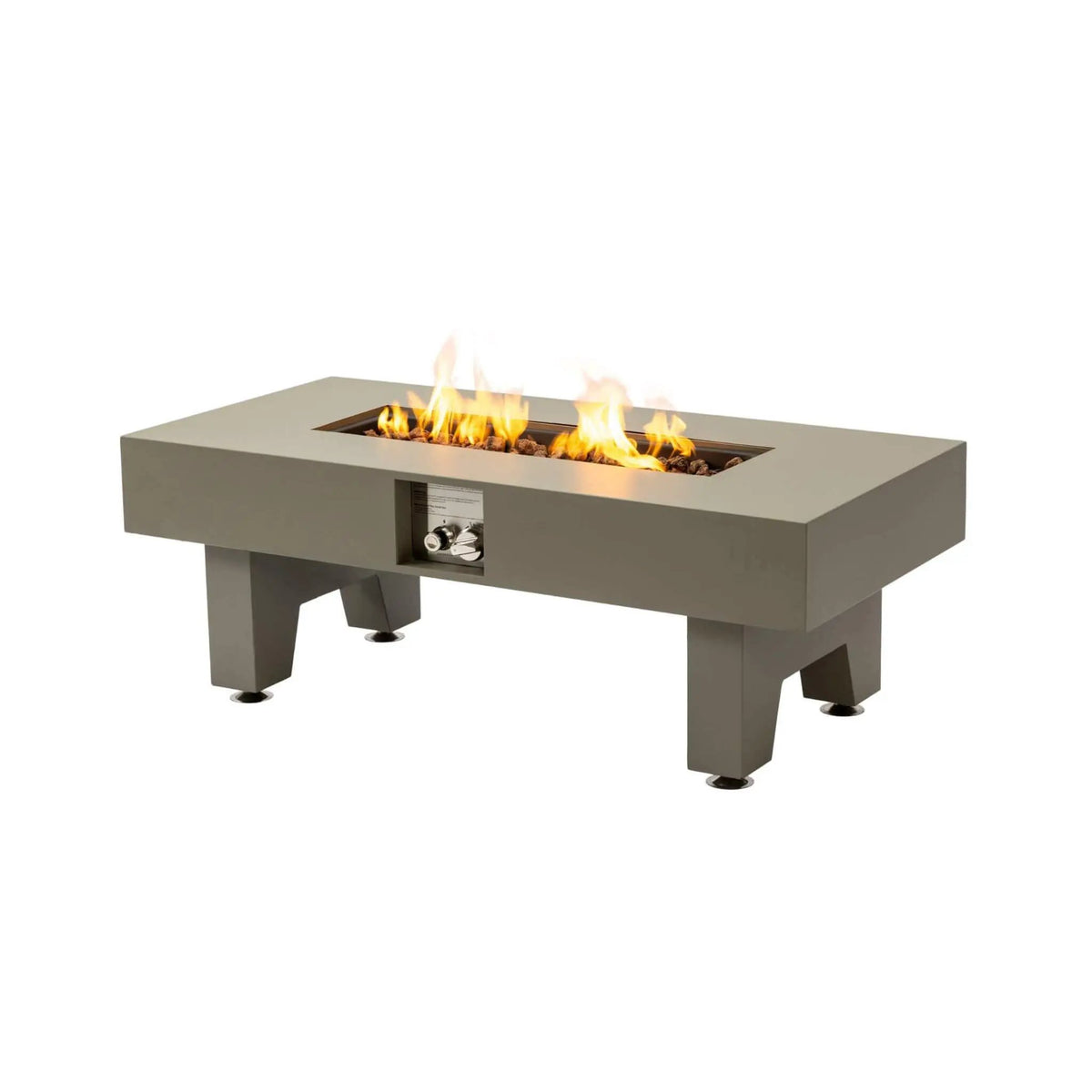 Propane Fire Pit Table | 42 Inch Iron | 50K BTU Output | Glass Stones Included
