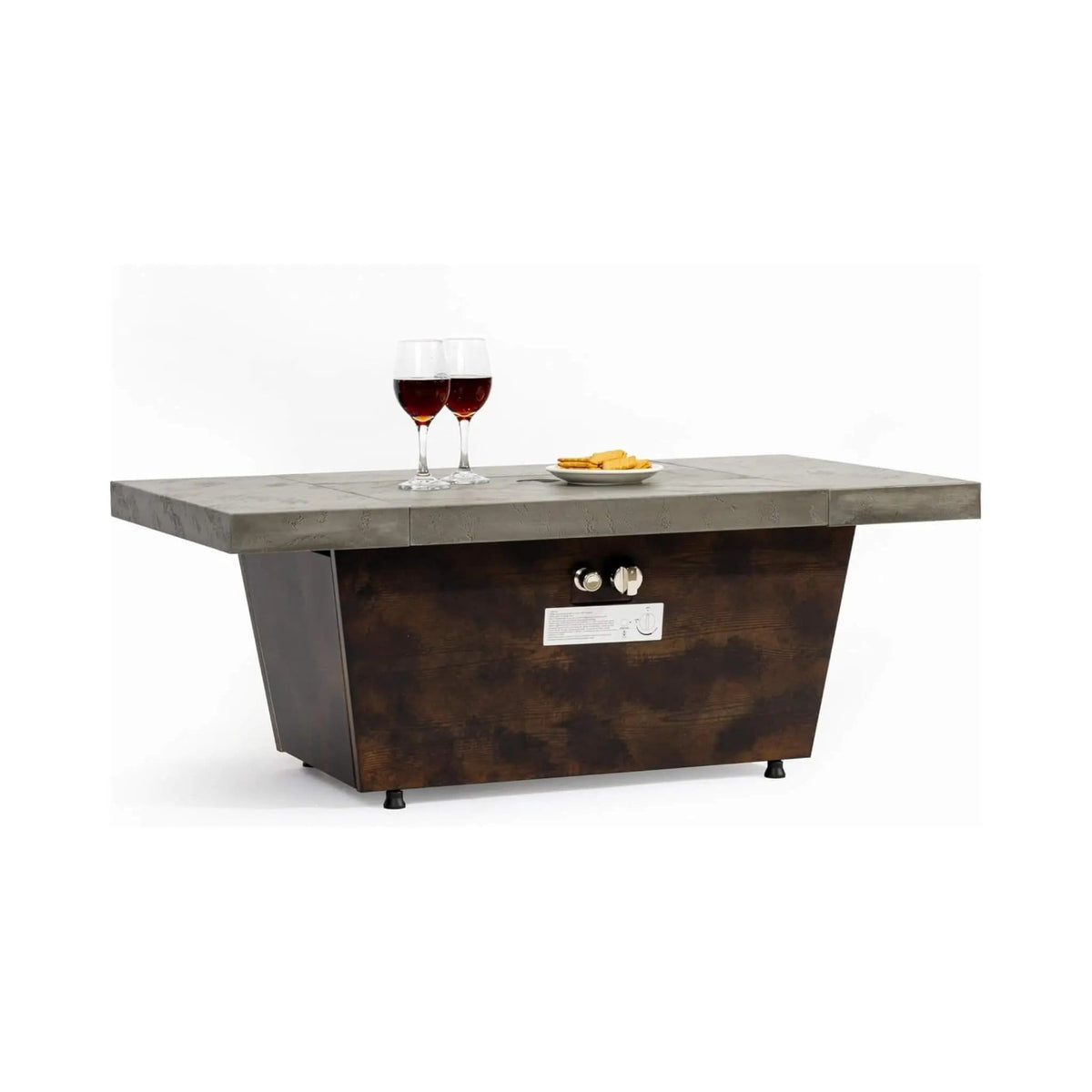 42-Inch Luxury Propane Gas Fire Pit Table With Fireglass | 42 Inch | Steel | Home