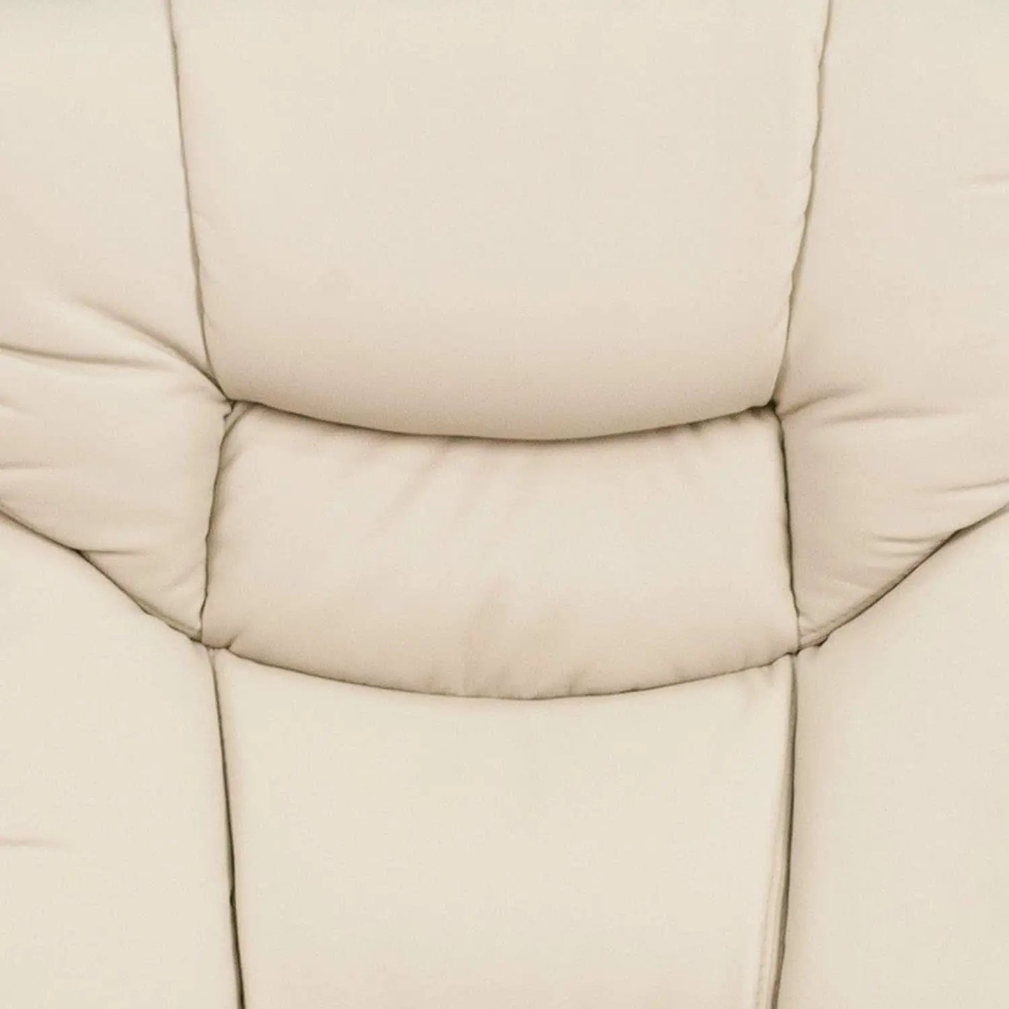 Beige Leathersoft Upholstered Recliner With Ottoman from PriceLows™