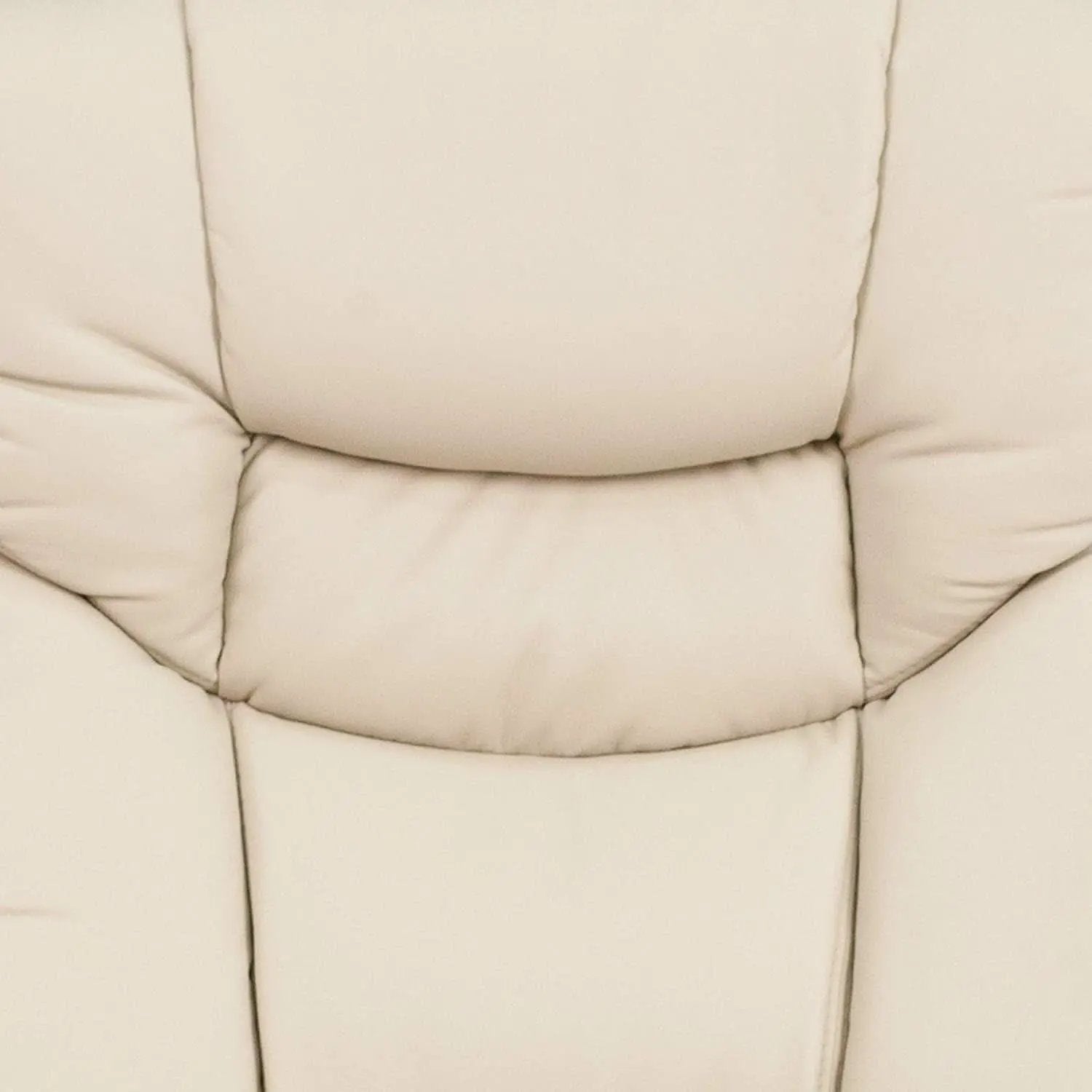 Beige Leathersoft Upholstered Recliner With Ottoman from PriceLows™