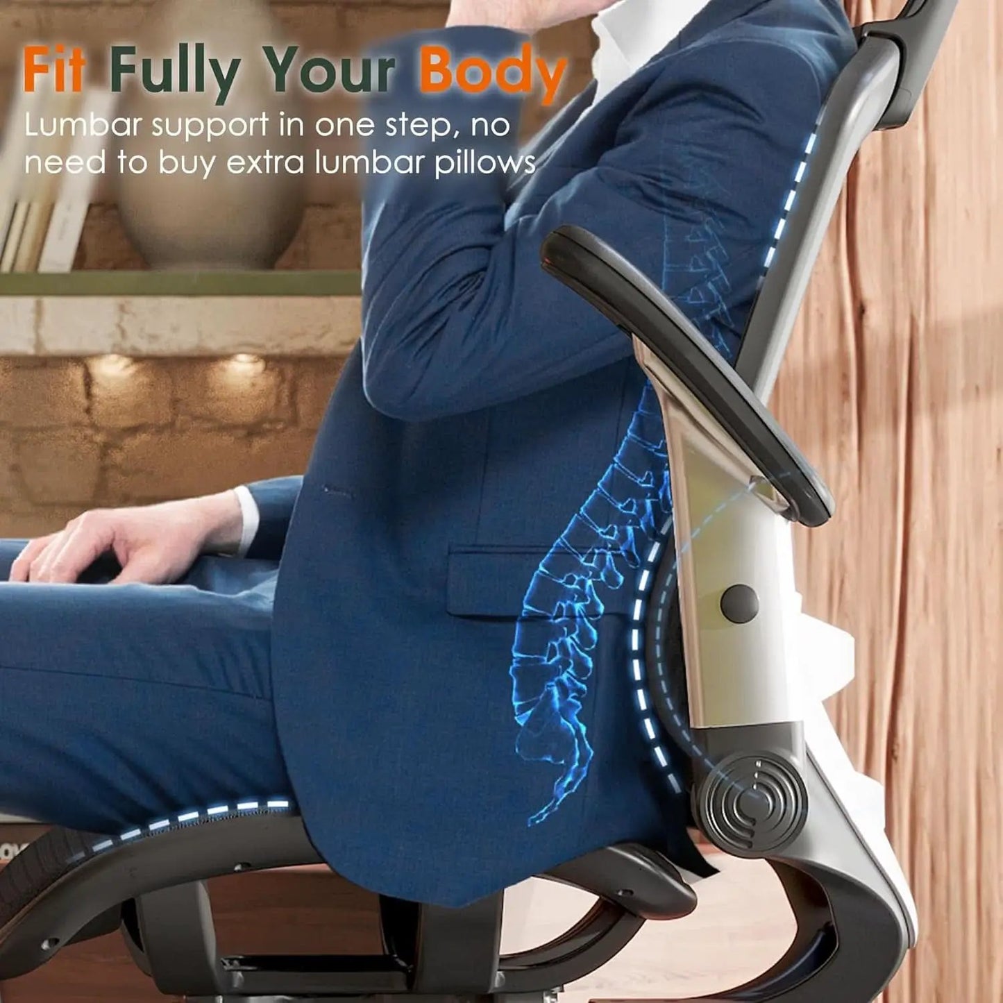 Big Tall Mesh Office Chair With Headrest And Tilt from PriceLows™