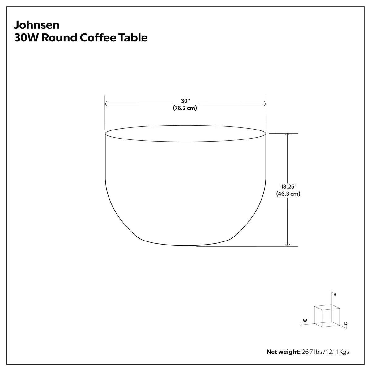 Johnsen Metal Coffee Table | Handcrafted | Large Round Shape | Distinctive Textured Detail