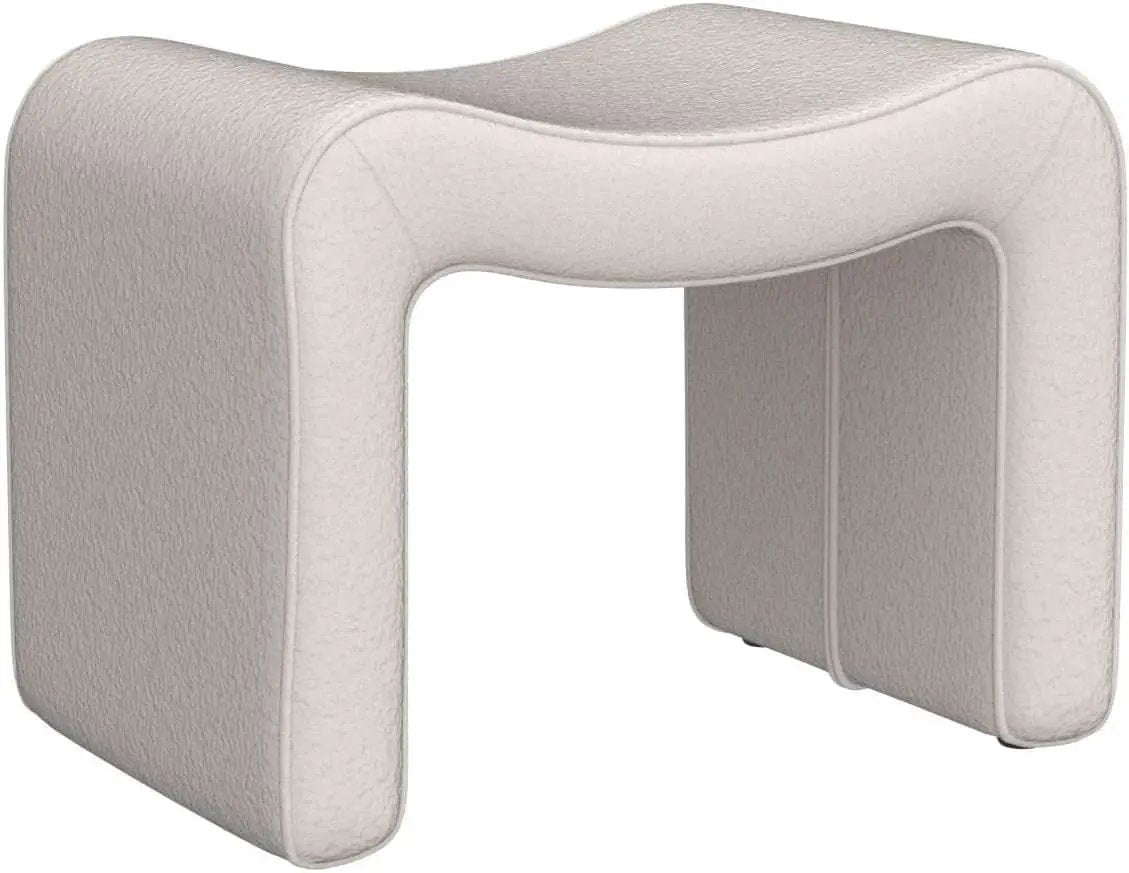 Large White Ottoman Footstool Multifunctional Living Room from PriceLows™
