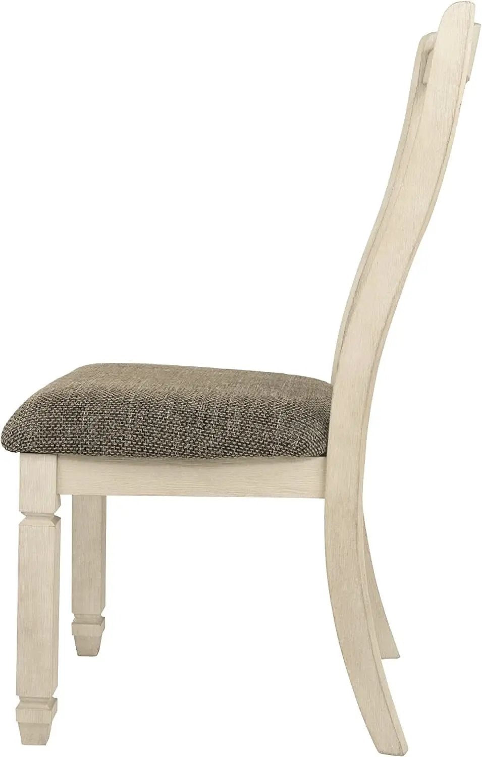 20 Inch Upholstered Dining Chair Antique White Set Of 2 from PriceLows™