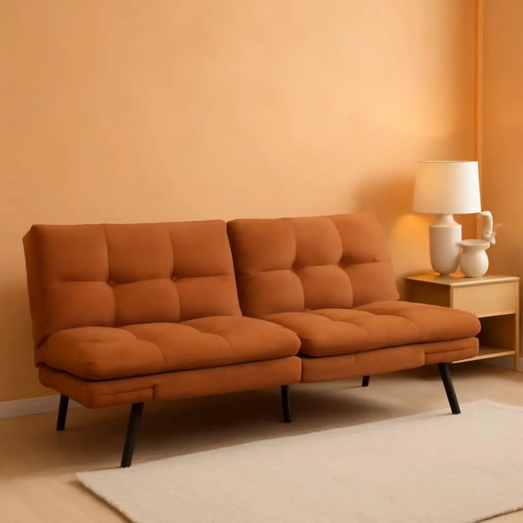 Brown Transformable Loveseat With Memory Foam Sleeper from PriceLows™