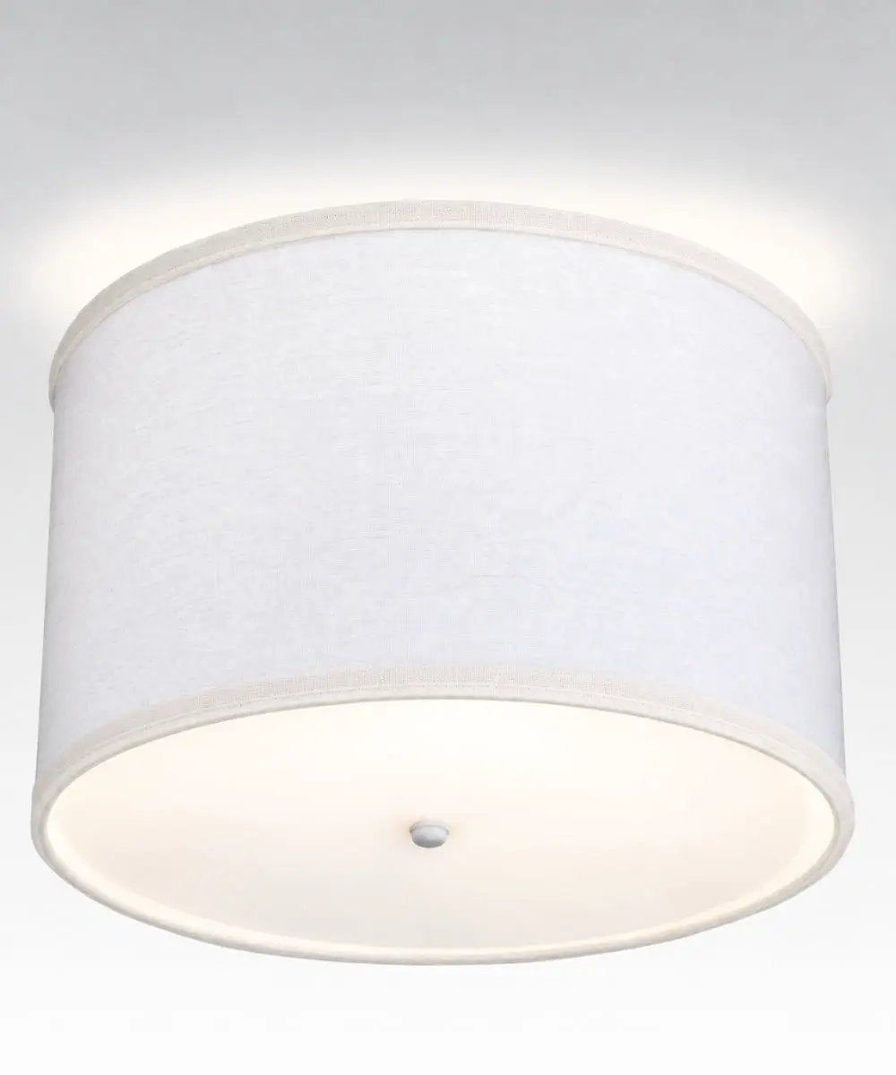 Ceiling Light Conversion Kit | 14 Inch Width | White Fabric Drum Shade