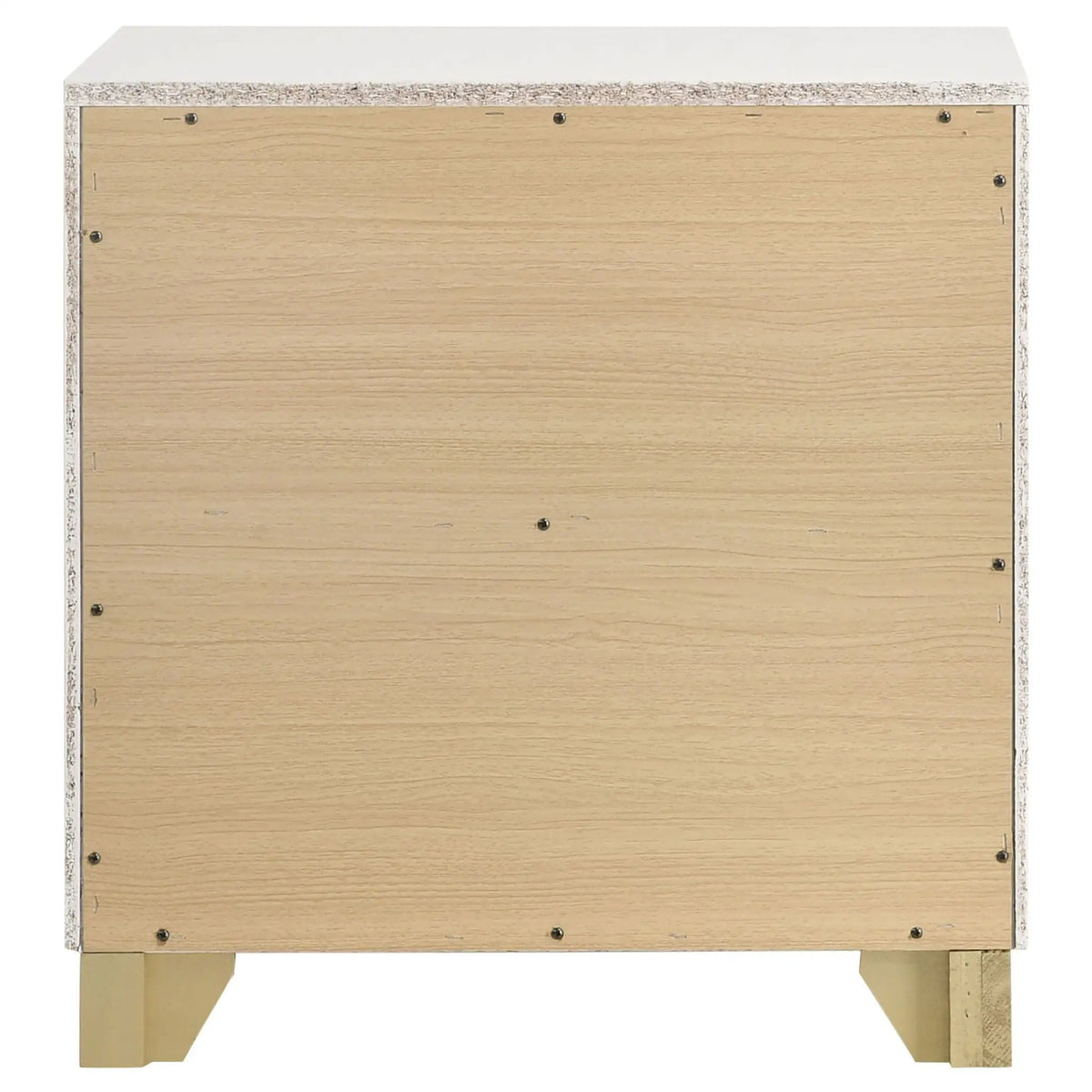 Caraway 2-drawer Nightstand | 22.75 x 14.75 x 23.5 in | Rubberwood & Engineered Wood | White