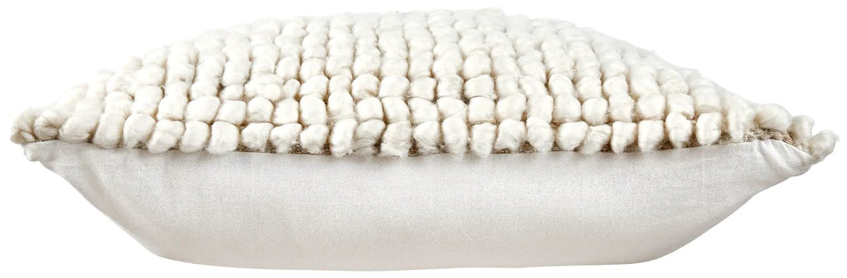 Aavie Throw Pillow | Looped Textured Design | 20 x 20 Inch | Relaxed Style