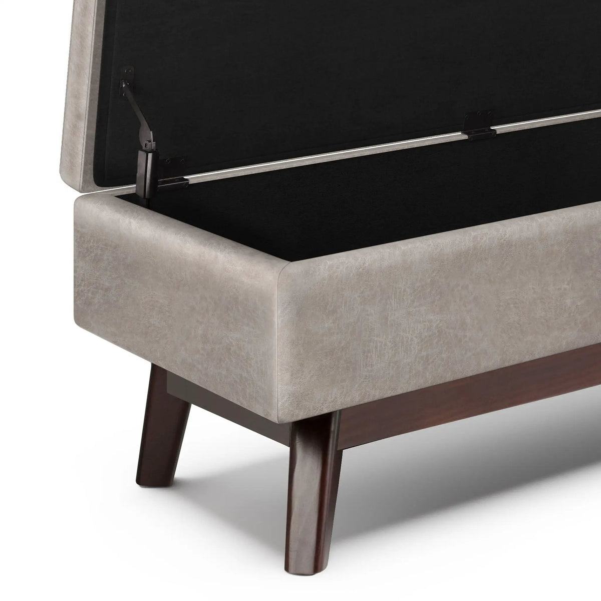 Storage Ottoman | Rectangular Design | Solid Wood Frame | Lift Top