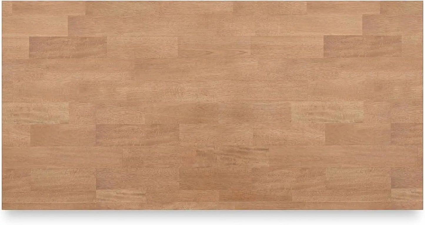 Farmhouse Counter Height Dining Table 3 Shelves Light Brown from PriceLows™