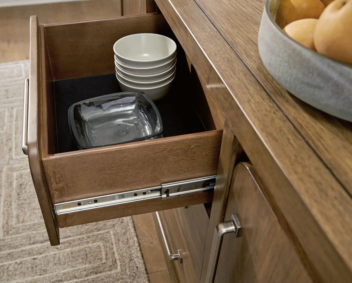 Cabalynn Dining Room Server | 60.13 x 18 x 36 in | Mdf & Veneer | Light Brown