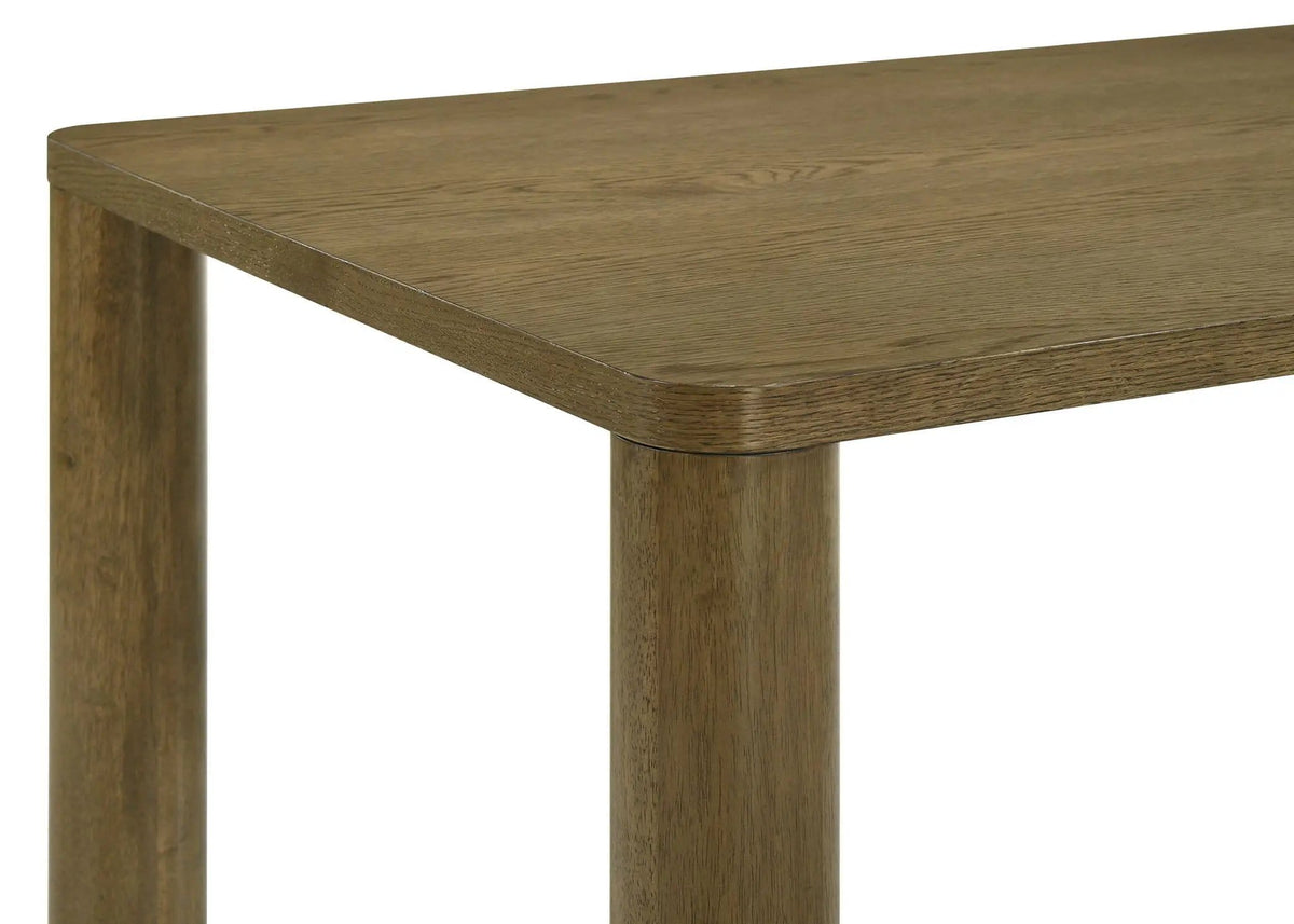 Castlewood 71-inch Rectangular Wood Dining Table Brown | 70.75 x 39.25 x 30.5 in | Oak Veneer & Wood | Oak