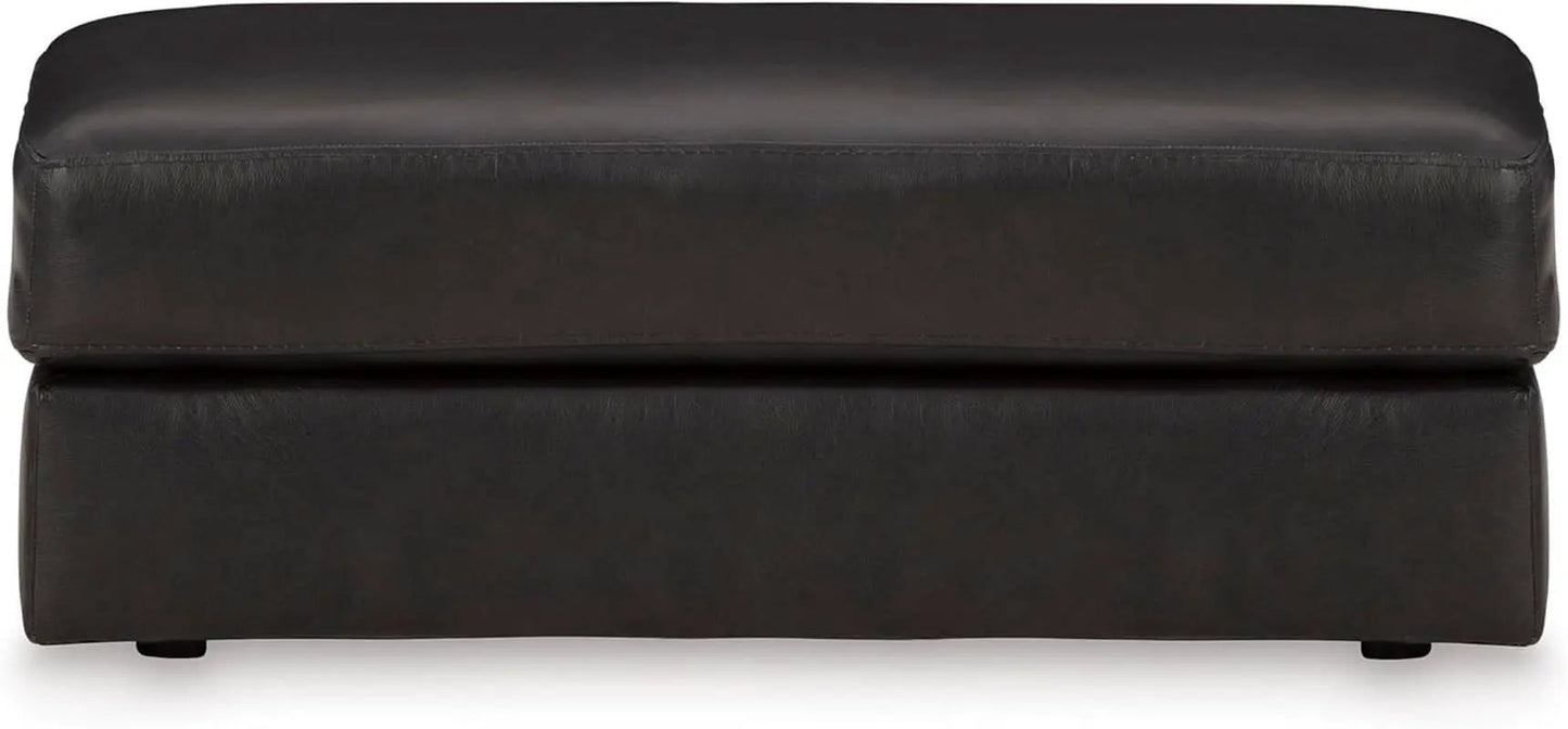 Contemporary Black Cushioned Rectangular Ottoman Finish from PriceLows™