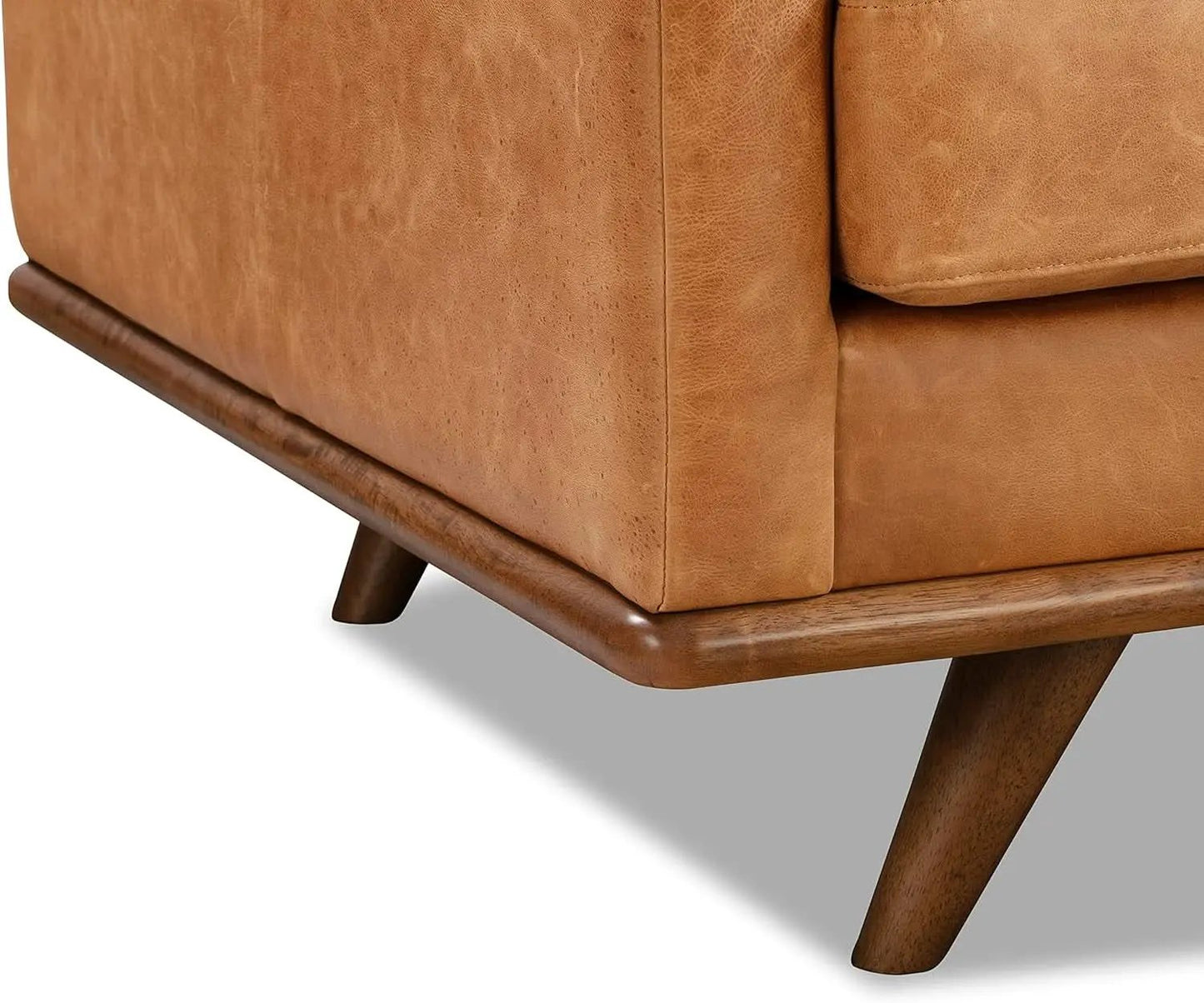 Nolita 85 Inch Cognac Tan Full Grain Pure Aniline Leather Sofa from PriceLows™