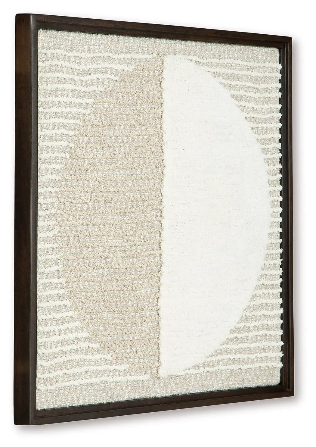 Bachard Wall Decor | 30.25 x 1.75 x 30.13 in | Fabric & Wood | Tan / White