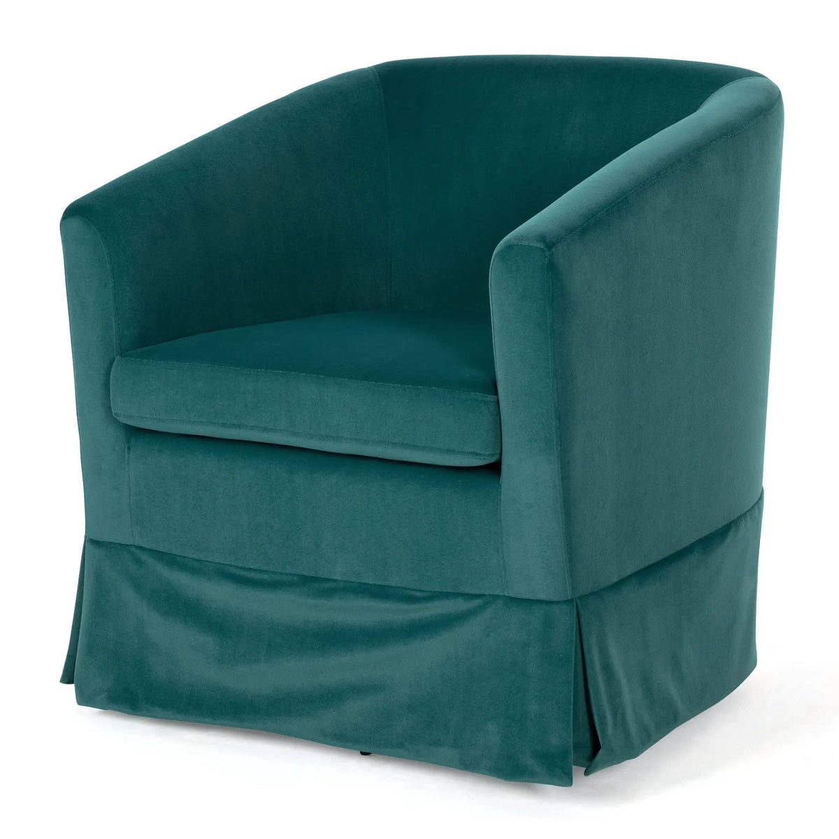 Swivel Chair | 360 Degree Rotation | Solid Wood Frame | Black