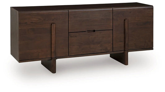 Kydler Accent Cabinet | 63 x 16.88 x 28.13 in | Acacia Wood & Veneer | Medium Brown