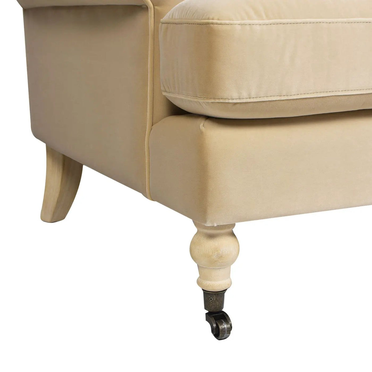 Alana Lawson Accent Arm Chair | Casters | Kiln-Dried Solid Wood Frame | Artisan Crafted